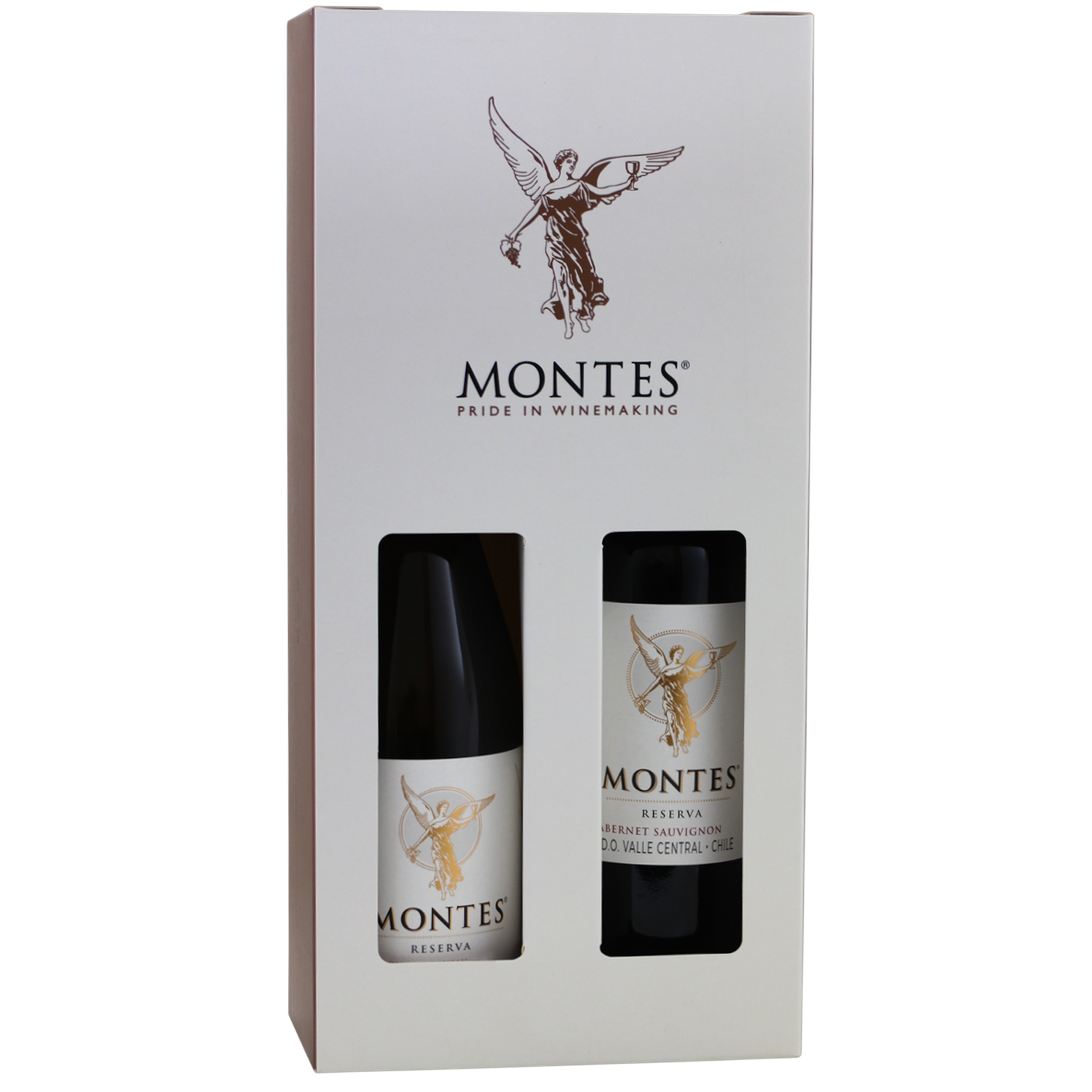 Montes Cabernet Sauv + Chardonnay Res 2x 0,75 in Giftbox