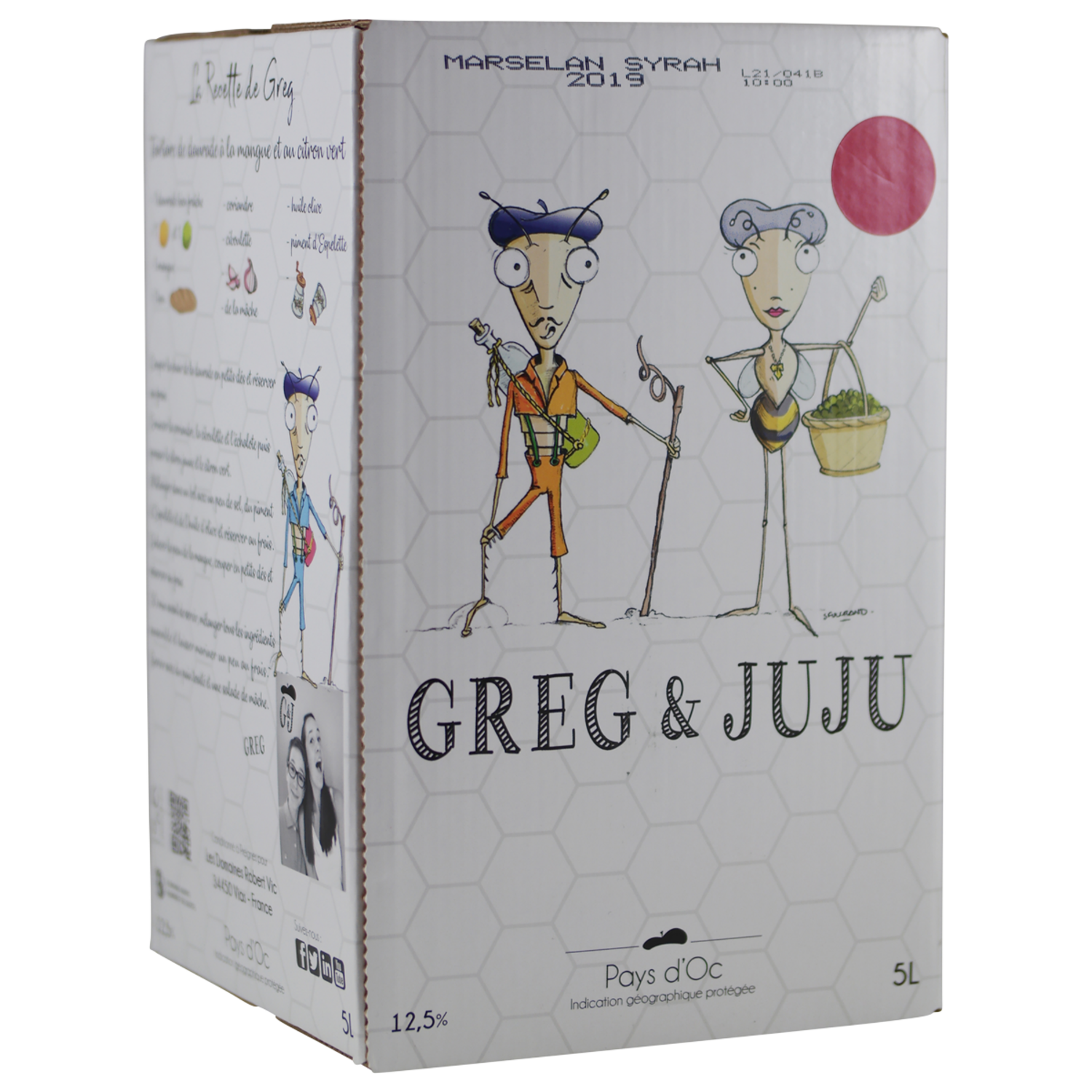Greg & Juju Marselan/Syrah (BIB 5 liter)